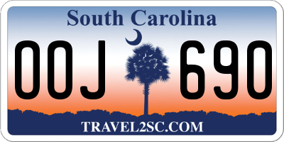 SC license plate OOJ690