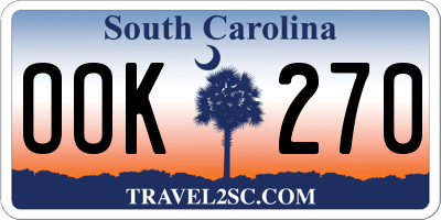 SC license plate OOK270