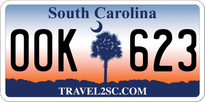 SC license plate OOK623