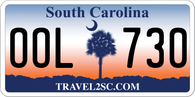SC license plate OOL730
