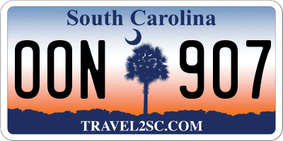 SC license plate OON907