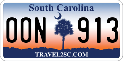 SC license plate OON913