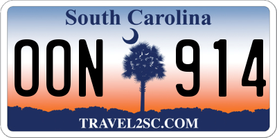 SC license plate OON914