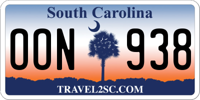 SC license plate OON938