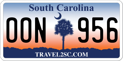 SC license plate OON956