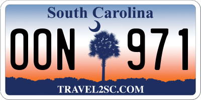 SC license plate OON971