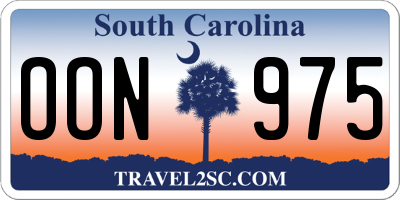 SC license plate OON975
