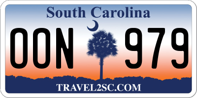 SC license plate OON979