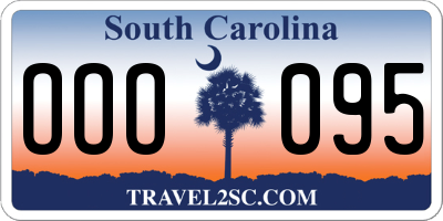 SC license plate OOO095