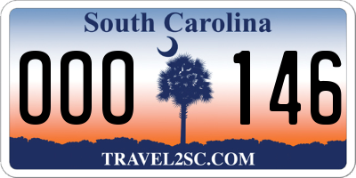 SC license plate OOO146