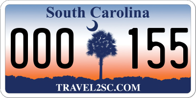 SC license plate OOO155