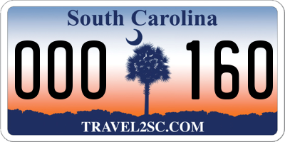 SC license plate OOO160