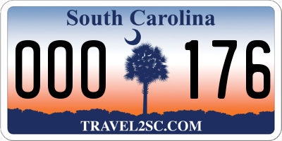 SC license plate OOO176