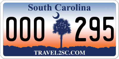 SC license plate OOO295