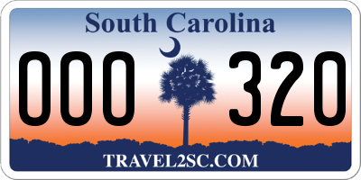 SC license plate OOO320