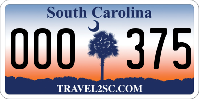 SC license plate OOO375
