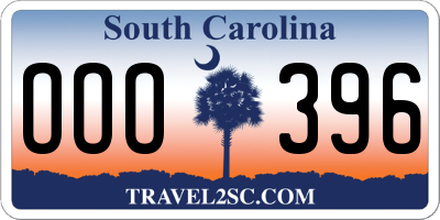 SC license plate OOO396
