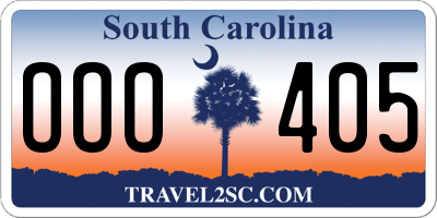 SC license plate OOO405