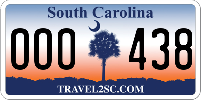 SC license plate OOO438