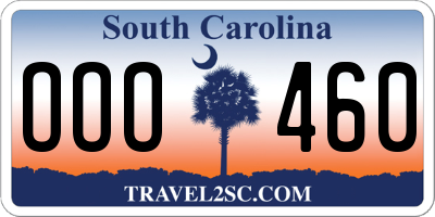 SC license plate OOO460