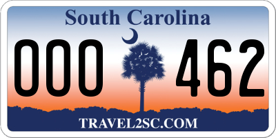 SC license plate OOO462