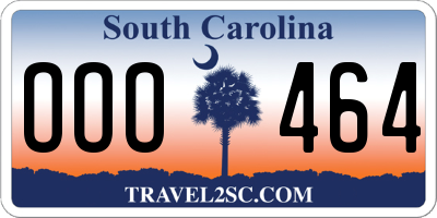 SC license plate OOO464