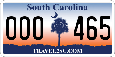 SC license plate OOO465