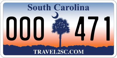 SC license plate OOO471