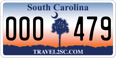 SC license plate OOO479