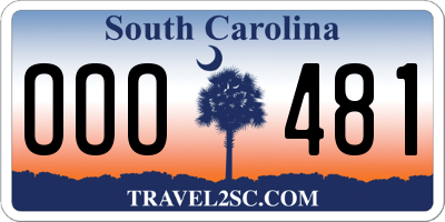 SC license plate OOO481