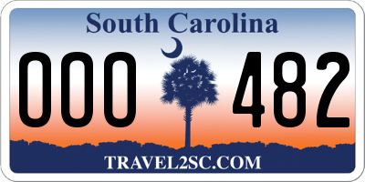 SC license plate OOO482