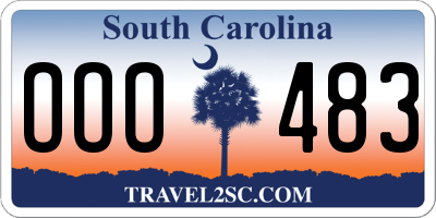 SC license plate OOO483