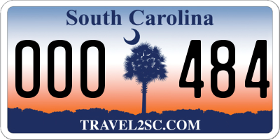 SC license plate OOO484