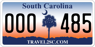 SC license plate OOO485