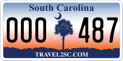 SC license plate OOO487