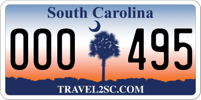 SC license plate OOO495
