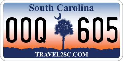 SC license plate OOQ605