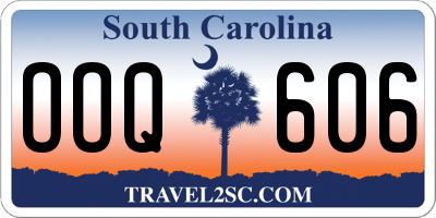 SC license plate OOQ606