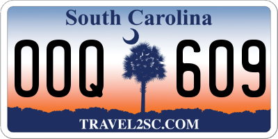 SC license plate OOQ609