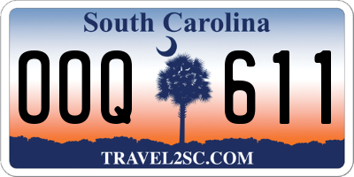 SC license plate OOQ611