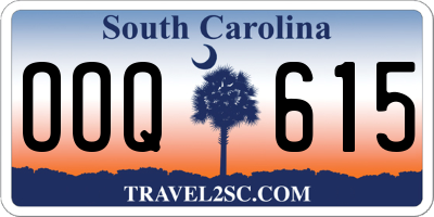 SC license plate OOQ615