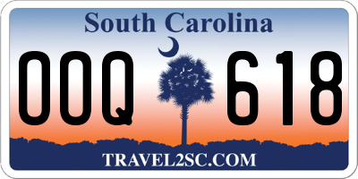 SC license plate OOQ618