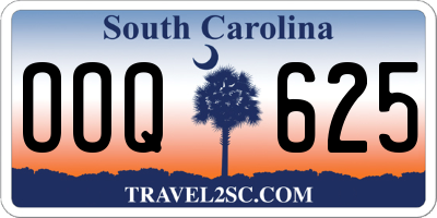 SC license plate OOQ625