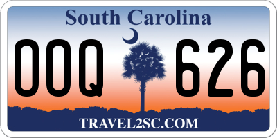 SC license plate OOQ626