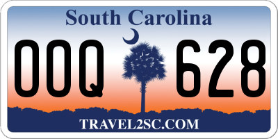 SC license plate OOQ628