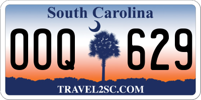 SC license plate OOQ629
