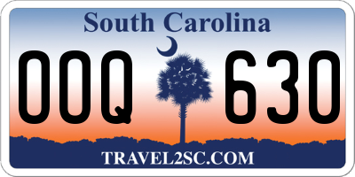 SC license plate OOQ630