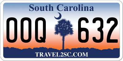 SC license plate OOQ632
