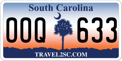 SC license plate OOQ633