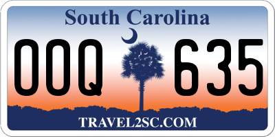 SC license plate OOQ635